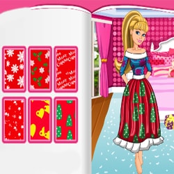 Barbies Christmas Patchwork Dress Dressup who