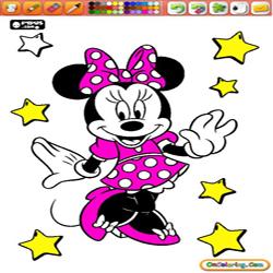 Coloring Minnie Mouse 1
