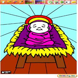 Coloring Nativity scene 2