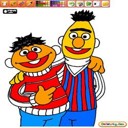 Coloring Sesame Street 1 Bert and Ernie