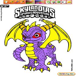 Coloring Skylanders 2 Spyro