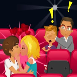Kissing at the movies