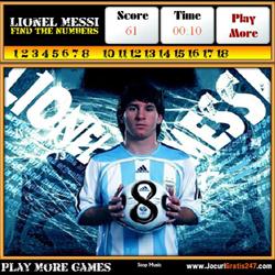 Lionel Messi Find the Numbers