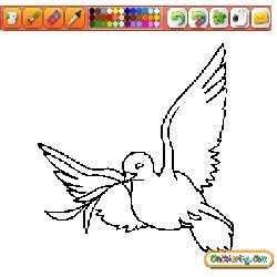 Oncoloring 1 Dove of Peace