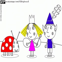 Oncoloring Ben and Holly 1