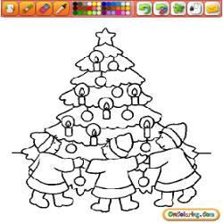 Oncoloring Chirstmas Trees 1