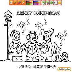 Oncoloring Christmas Cards 1