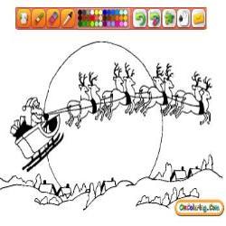 Oncoloring Christmas Sleds 1