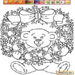 Oncoloring Christmas Wreaths 1