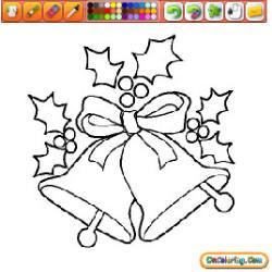 Oncoloring Christmas bells 1