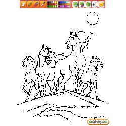 Oncoloring Horses 1