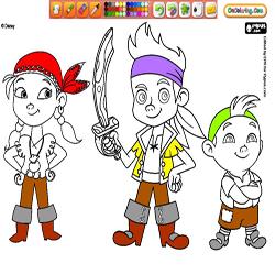 Oncoloring Jake and the Never Land Pirates 1