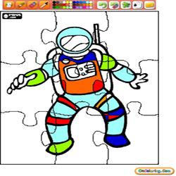 Oncoloring People and Jobs 1 Astronaut