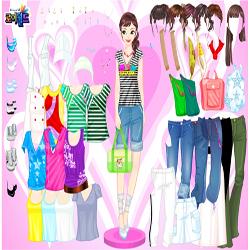 Colorful shirts dressup