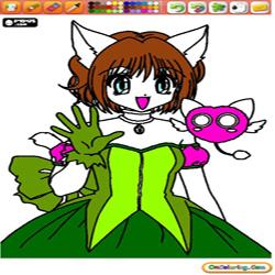 Coloring Anime Mew Mew 1