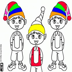 Coloring Christmas elves 2