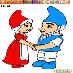 Coloring Gnomeo and Julliet 1