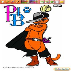 Coloring Puss in Boots 1