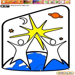 Coloring World Space Week 1 Logo 2011