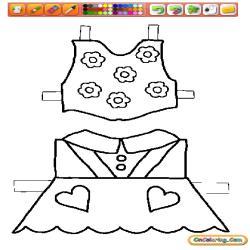 Coloring and Cut Out Dressup Doll1 2 3