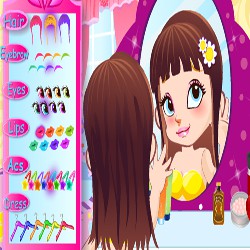 Cute Mirror Girl Make Up