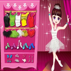 Cute ballet girl dress up