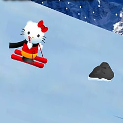 Hello kitty skiing