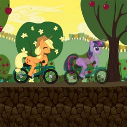 Little pony bike racing