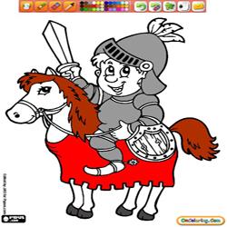 Oncoloring Adventure in Middle Ages 1