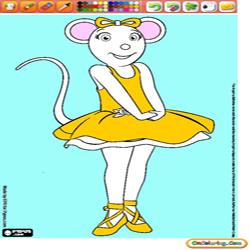 Oncoloring Angelina Ballerina 1