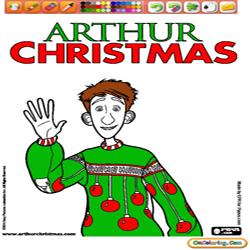 Oncoloring Arthur Christmas 1