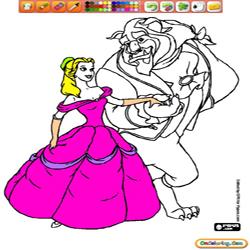 Oncoloring Beauty and the Beast 2