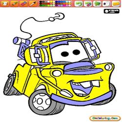 Oncoloring Cars 2 Tow Mater