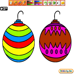 Oncoloring Christmas balls 2