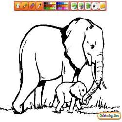Oncoloring Elephants 2