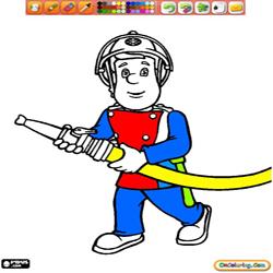 Oncoloring Fireman Sam 1