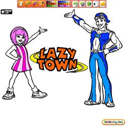Oncoloring Lazy Town 1