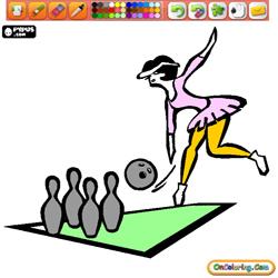 Oncoloring Other Sports and Games 2 Bowling