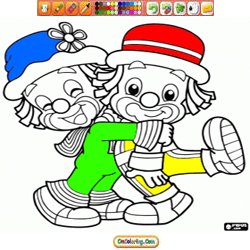 Oncoloring Patati Patata Clowns 1