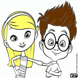 Oncoloring Peabody and Sherman 2