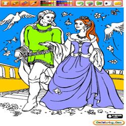 Oncoloring Prince and Princess 2