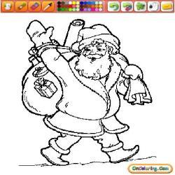 Oncoloring Santa Claus 1