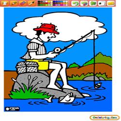 Oncoloring Shooting Hunting Fishing 1