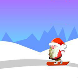 Snowboard santa