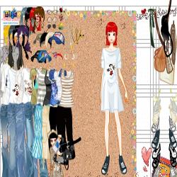 Tourist girl dressup