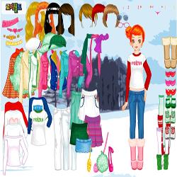 Winter walking dressup