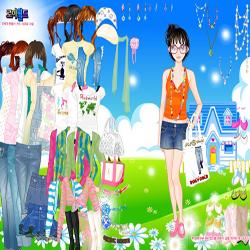 blue house dressup