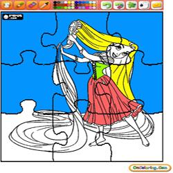 coloring Disney Princess 1 Tangled Rapunzel