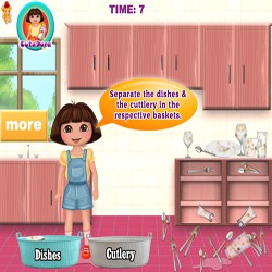 dora washing dishes