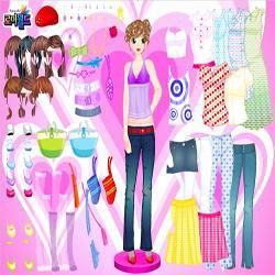 hearts dots dressup